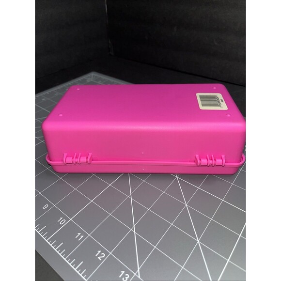 Vintage Y2K 2605 Mini Caboodles Makeup Case Organizer Pink Small 8x4 With Mirror - Picture 7 of 9